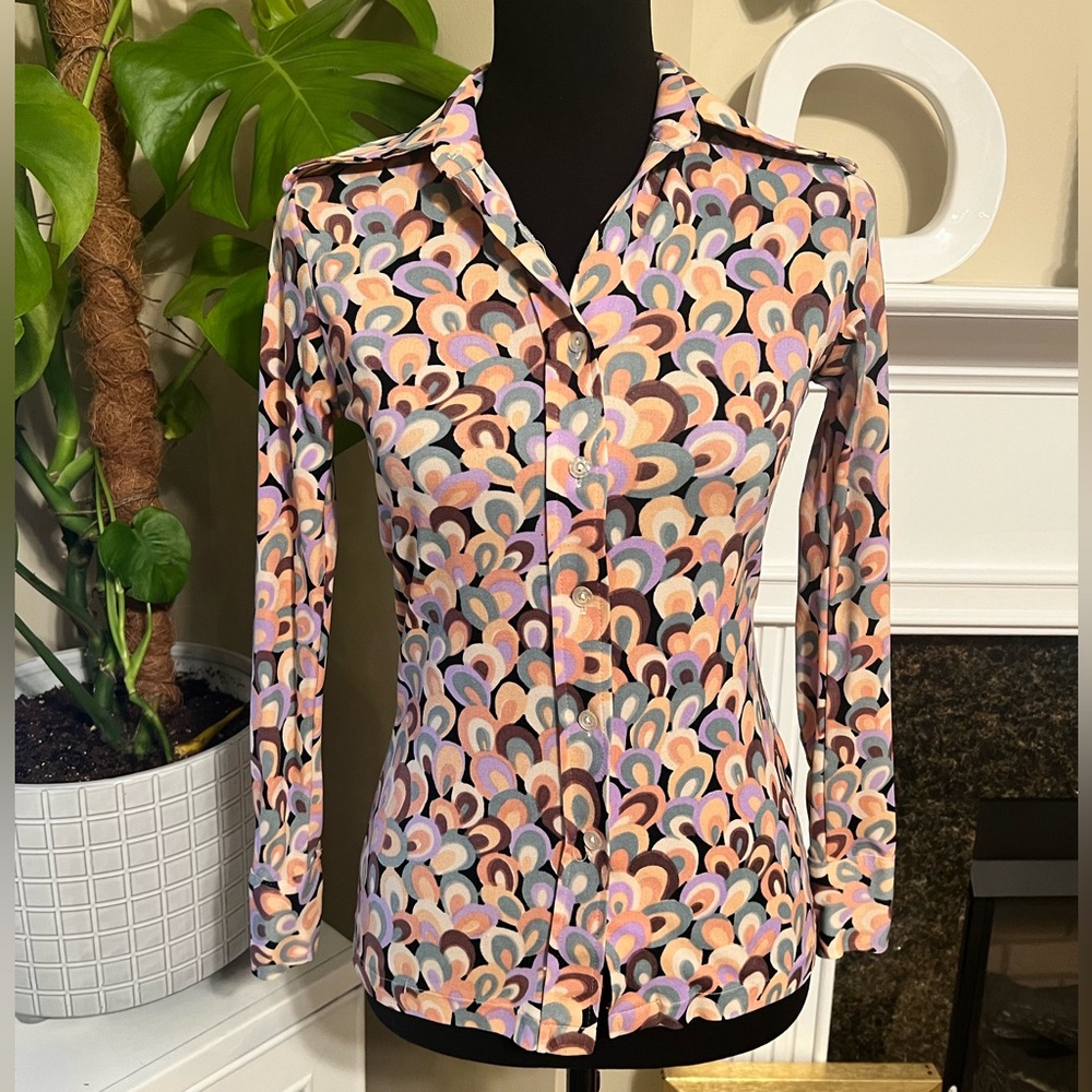 Vintage Multicolor Button Down Shirt